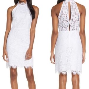 BB Dakota High Neck Lace Cocktail Dress